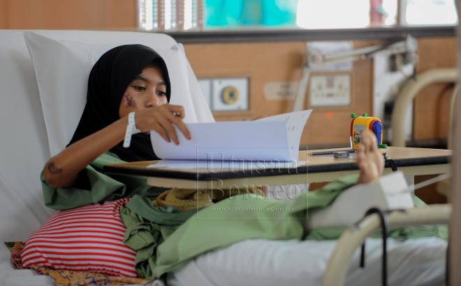 Murid ambil UPSR di hospital  Utusan Borneo Online