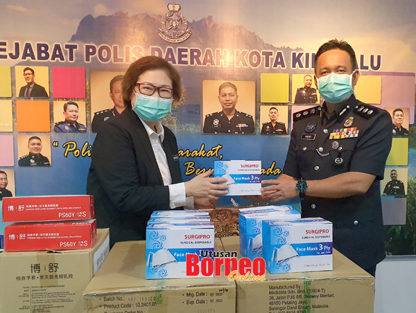 Ipd Kota Kinabalu Terima Sumbangan 500 Sarung Tangan 1 000 Mask Utusan Borneo Online