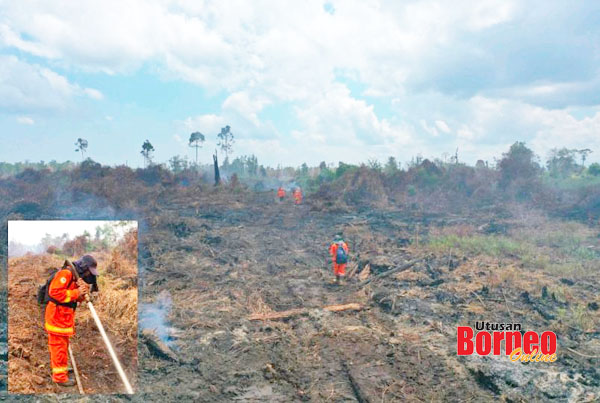 Pasukan kru api JPS bertungkus-lumus padam kebakaran Hutan ...