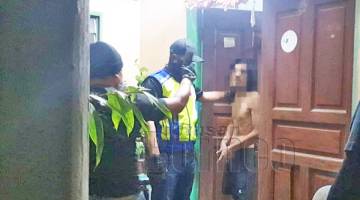 TAHAN: Sebahagian dari penagih yang ditahan dalam Ops Enforcement seluruh Sabah.